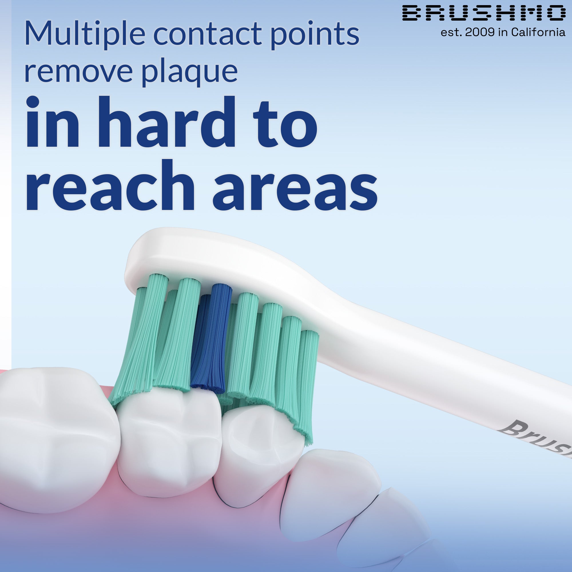 Brushmo Replacement Toothbrush Heads Compatible with Sonicare e-Series HX7012, 6 Pack Compact