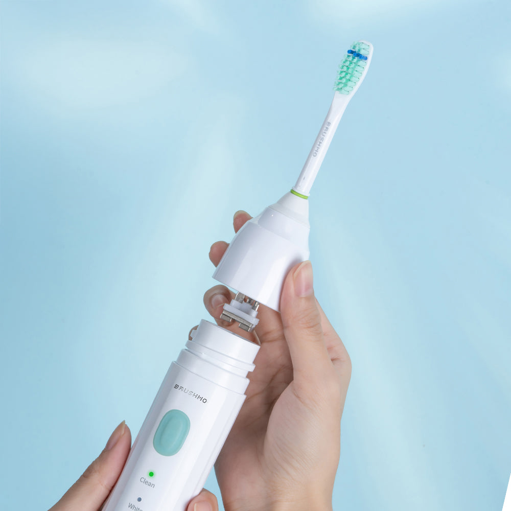 Brushmo e-Series Electric Sonic Toothbrush - Screw-On, White