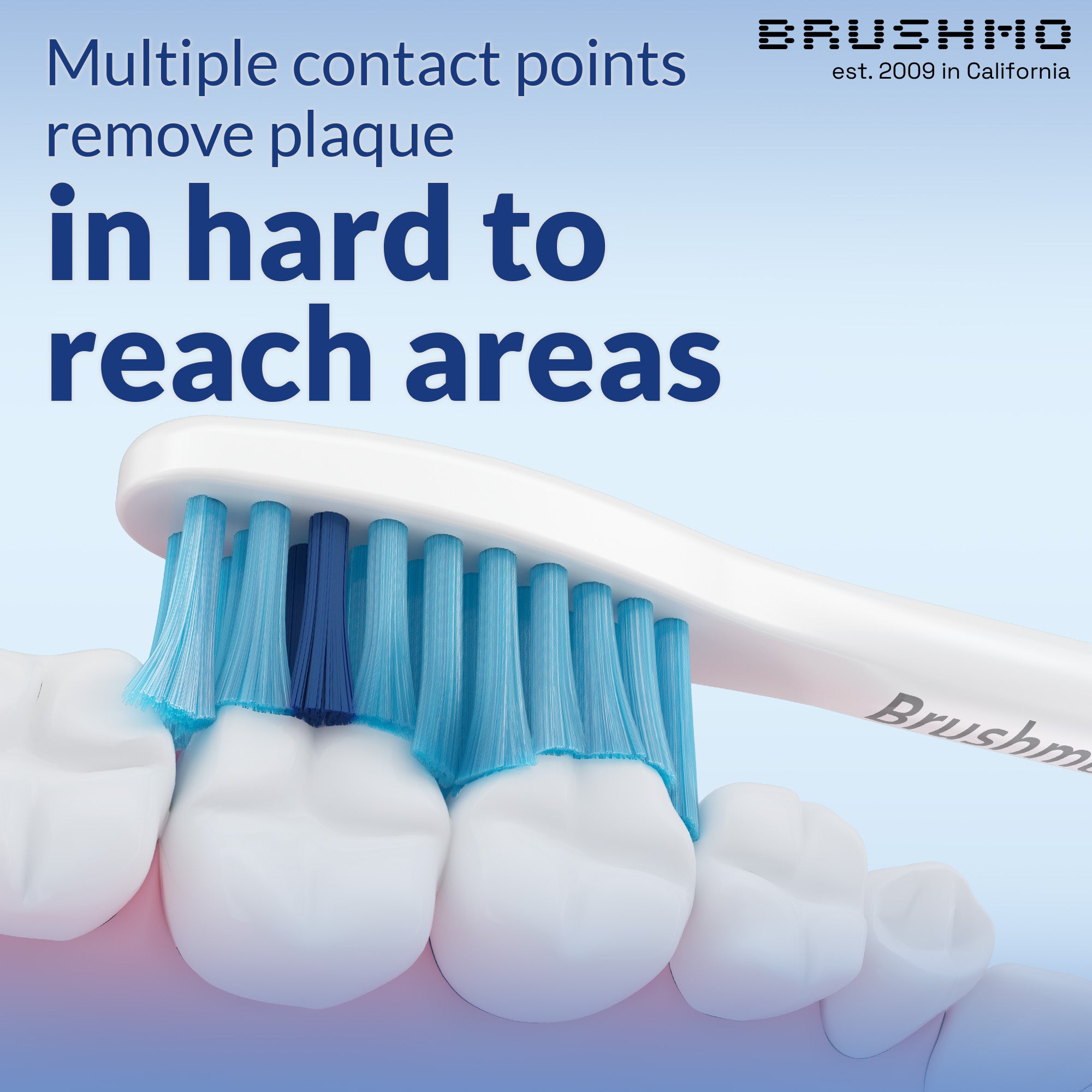 Brushmo Replacement Toothbrush Heads for Philips Sonicare e-Series HX7052, 6 Pack Sensitive