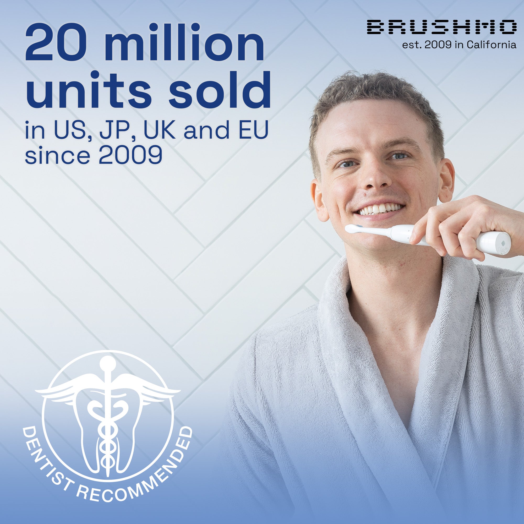 Brushmo Replacement Toothbrush Heads Compatible with Sonicare e-Series HX7012, 6 Pack Compact