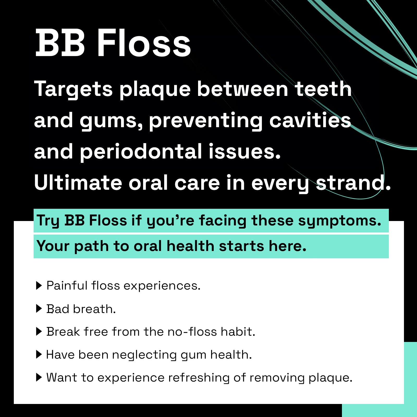 Brushmo Black Floss, Expanding Dental Floss, 165 YD, 3pk